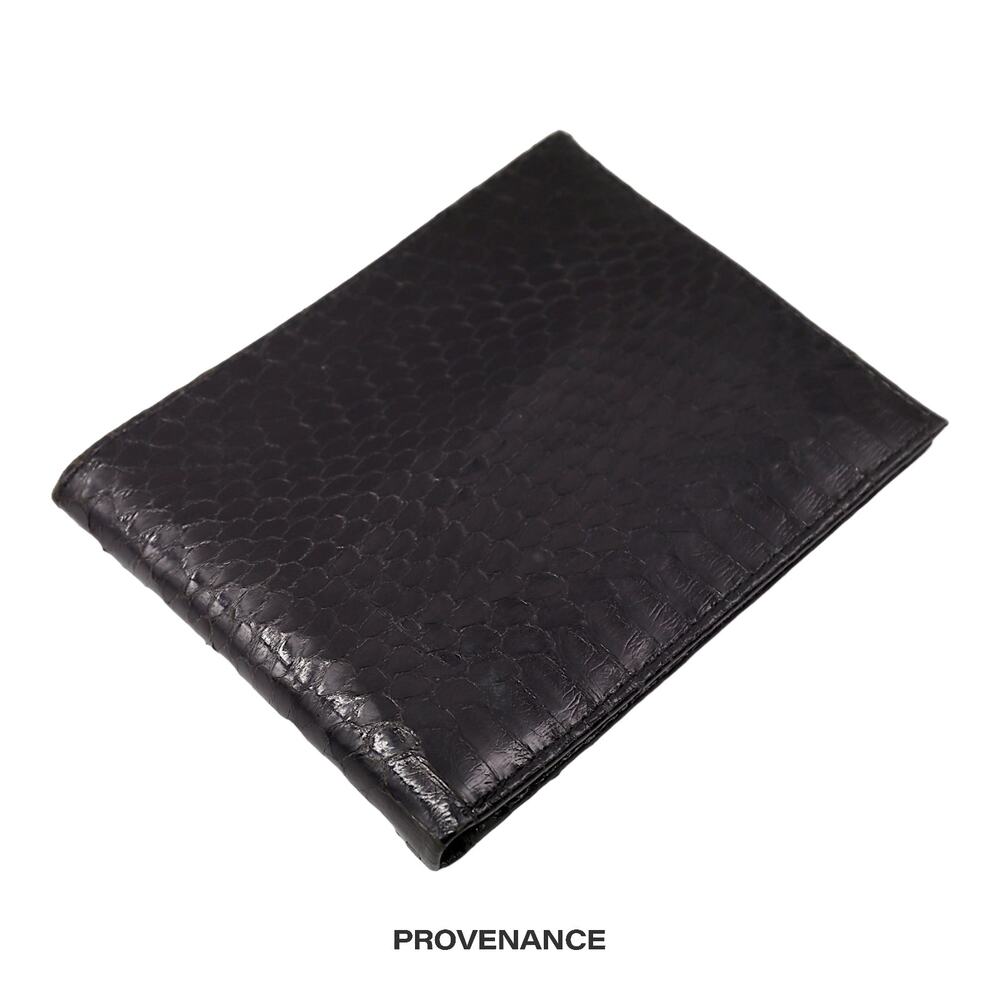 🔴 Christian Dior Bifold Wallet - Black Snakeskin - Picture 3 of 6